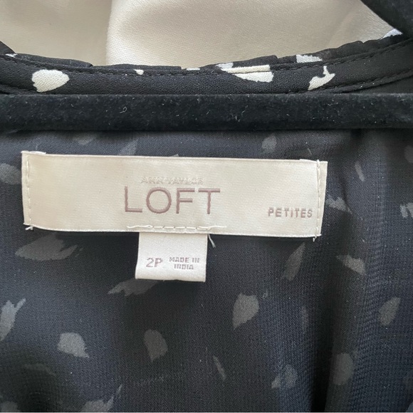 Black Patterned Wrap Dress - Picture 3 of 5